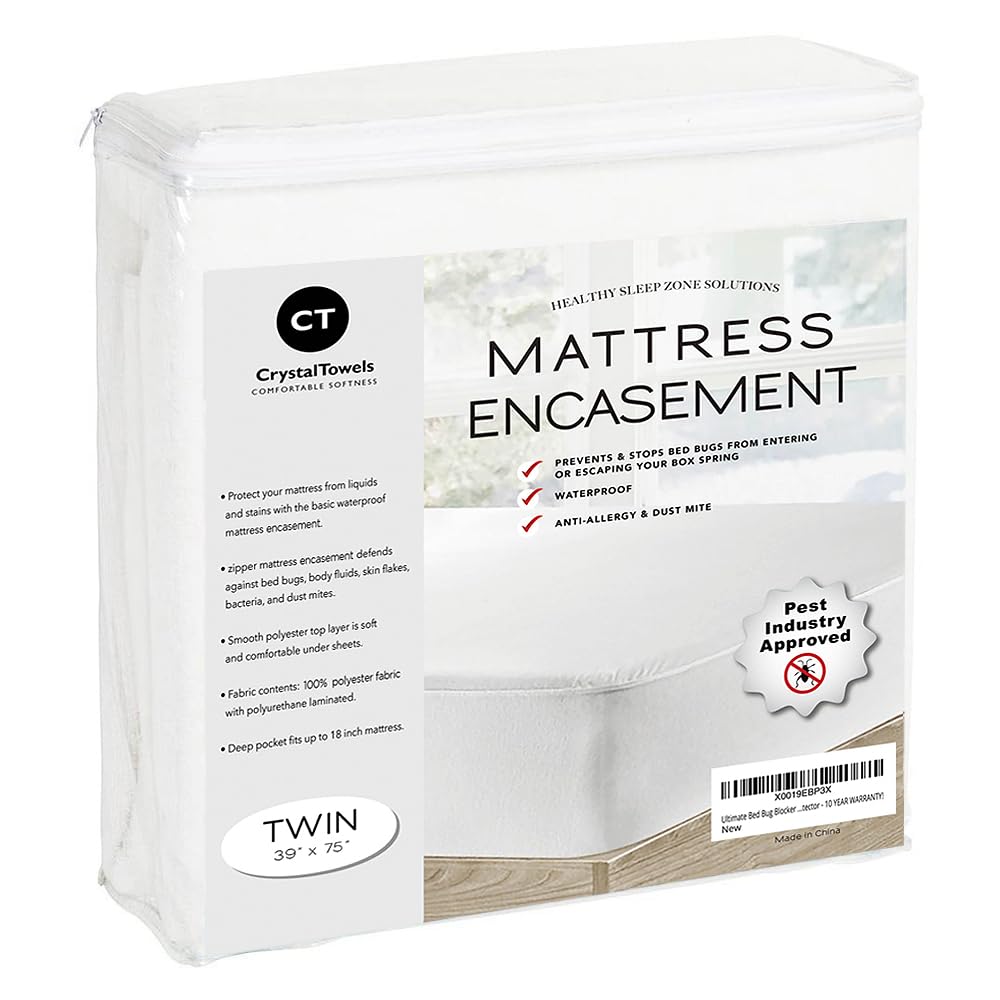 Ultimate Zippered Waterproof Mattress Encasement- Protector - 10 Year Warranty!